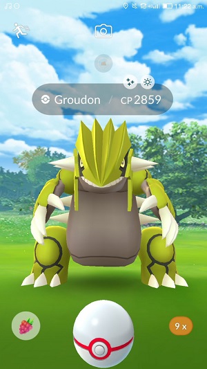 Brillante Groudon Pokemon Go