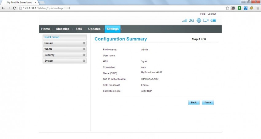 Configuration huawei wifi