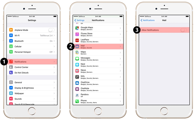 désactiver la notification d'écran de verrouillage iphone