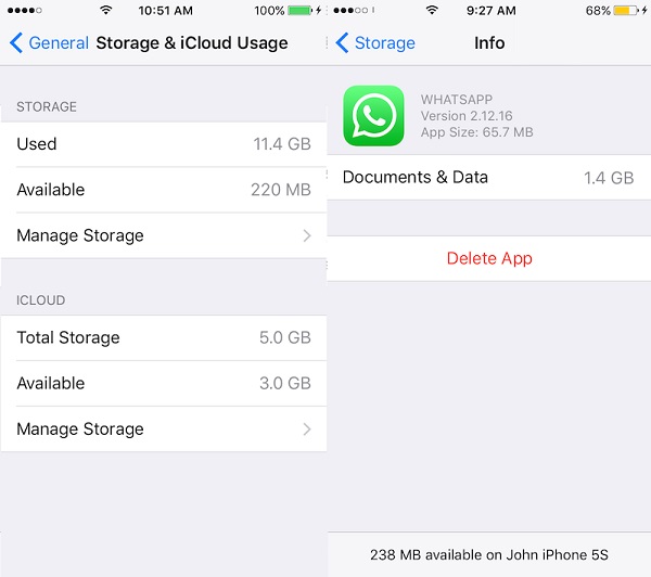 ios 12 whatsapp problemas y soluciones-Eliminar Datos de WhatsApp