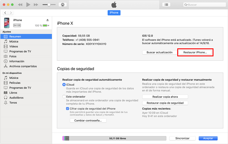 restore backup