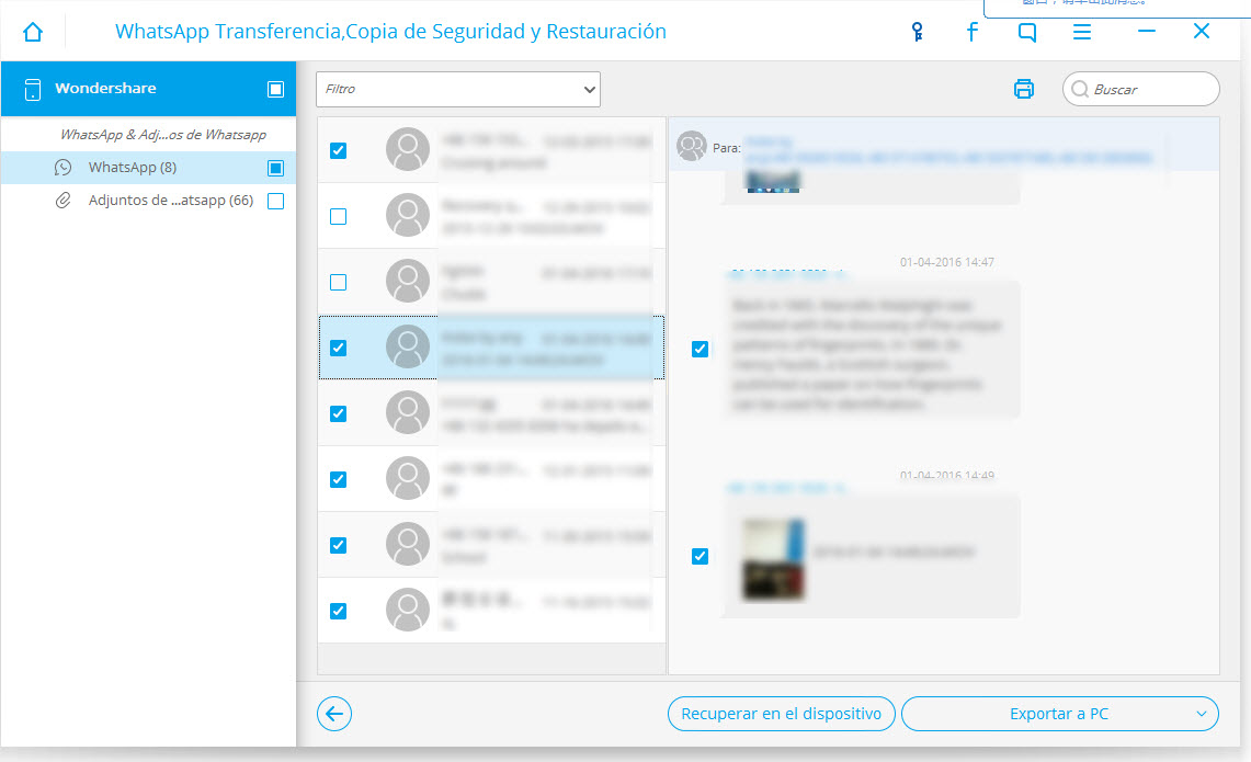 backup whatsapp messages- preview and export whatsapp messages