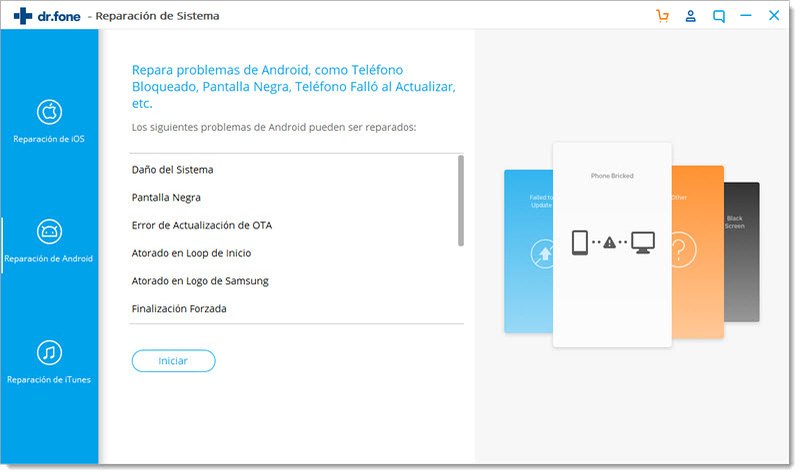 reparación de android para flashear teléfono muerto