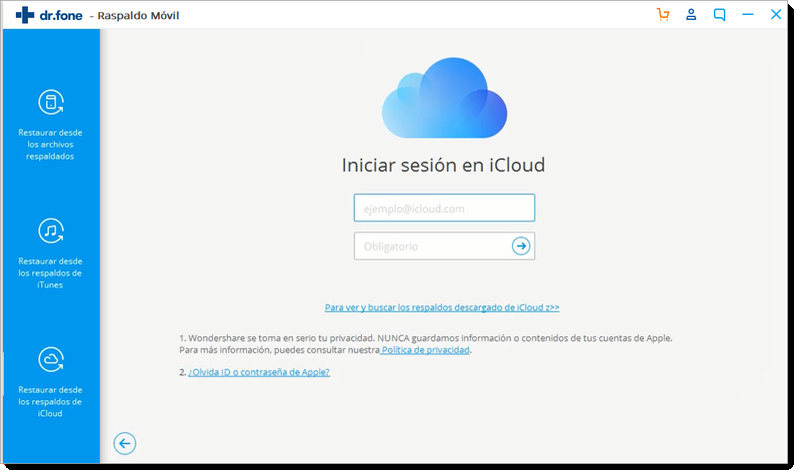 selecciona el modo de dispositivo