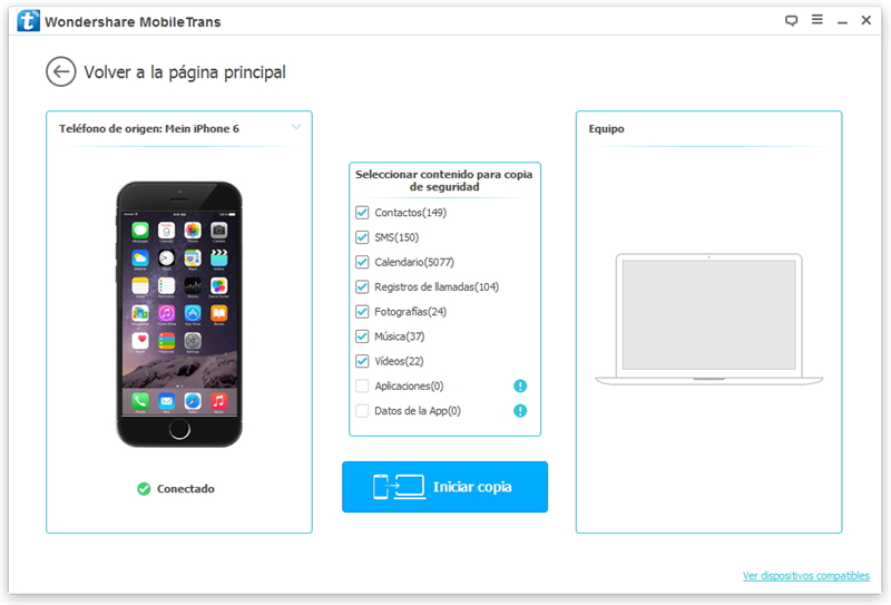respaldar samsung con mobiletrans